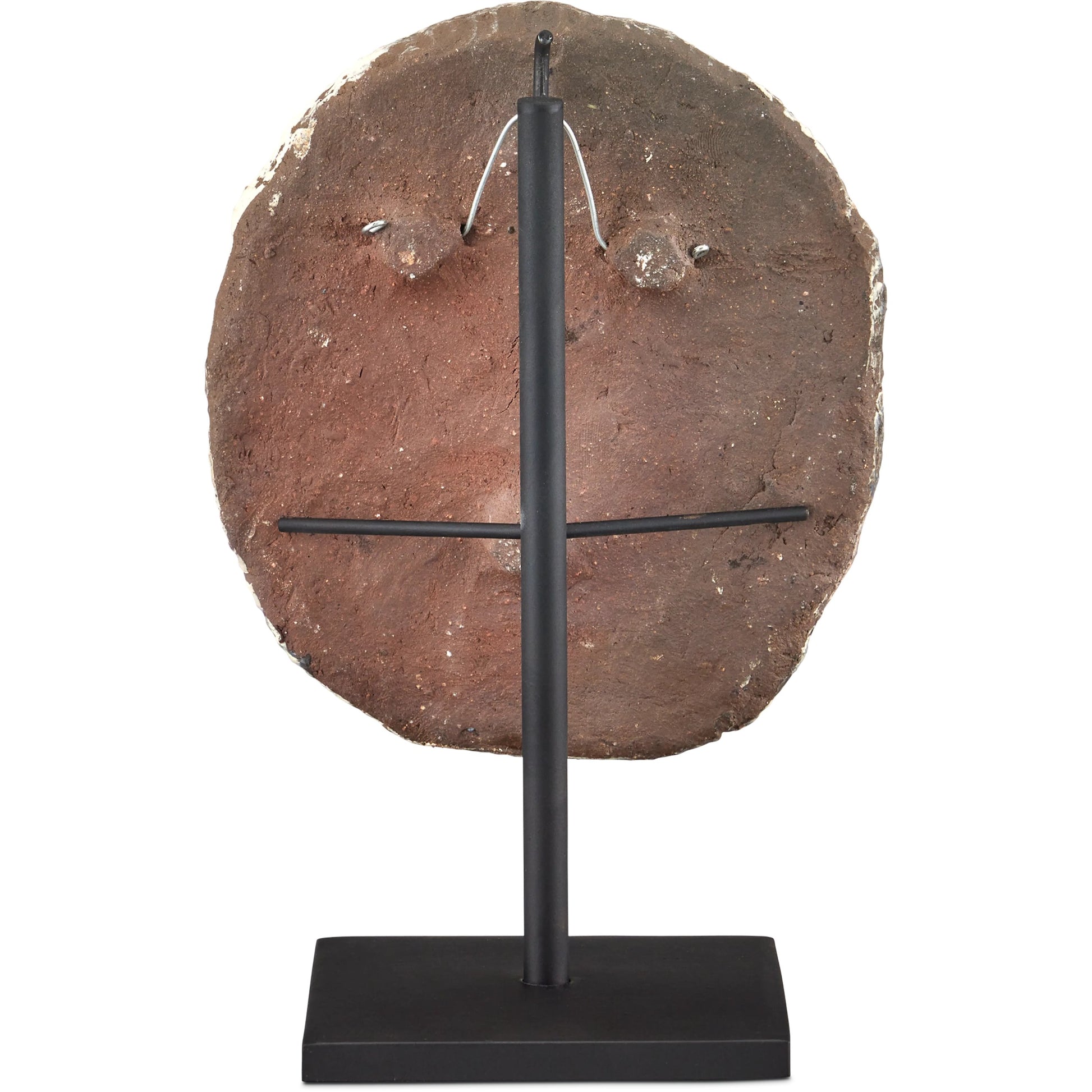 Artisan Face Disc by Currey and Company in multi-color. Made from ceramic, metal in a modern style.