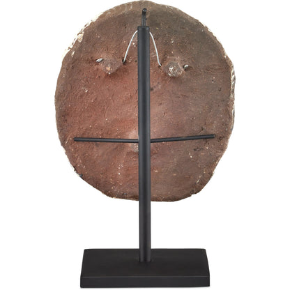 Artisan Face Disc by Currey and Company in multi-color. Made from ceramic, metal in a modern style.