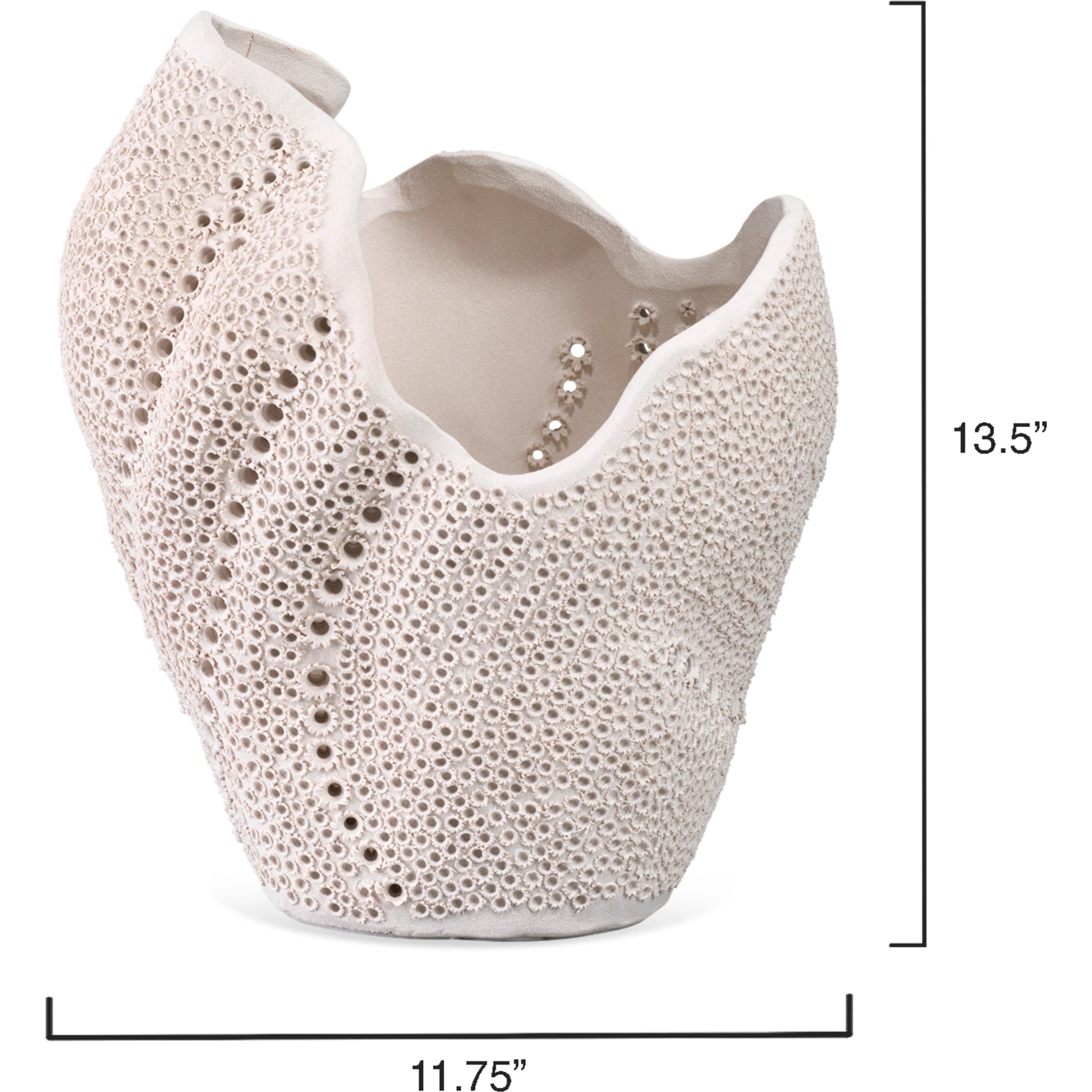 Eclipse Vase by Jamie Young. Made from porcelain in a coastal style.