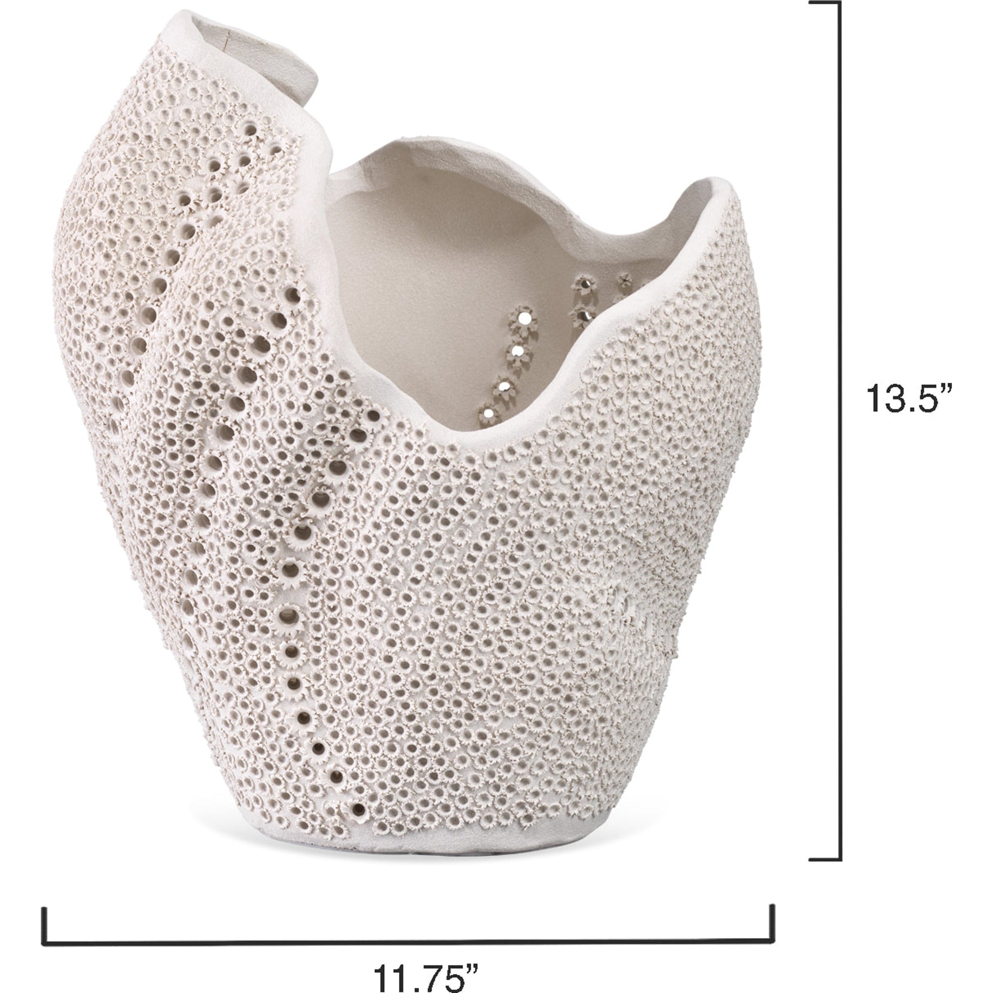 Eclipse Vase by Jamie Young. Made from porcelain in a coastal style.
