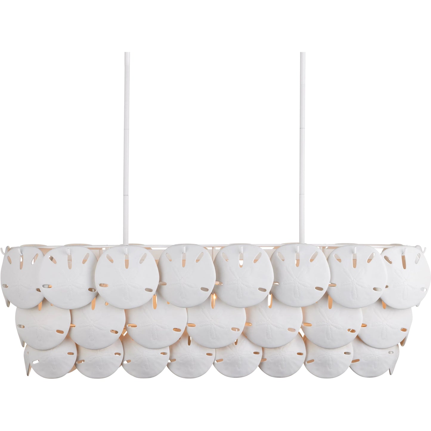 003 SI-2191860 | Additional Silo | Tulum Oval Chandelier by Currey and Company in sugar white, white. Made from wrought iron, bone china in a modern style.