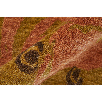 Cordonnet Rug - 7152F by Feizy in green, rust. Made from wool in a unique style.
