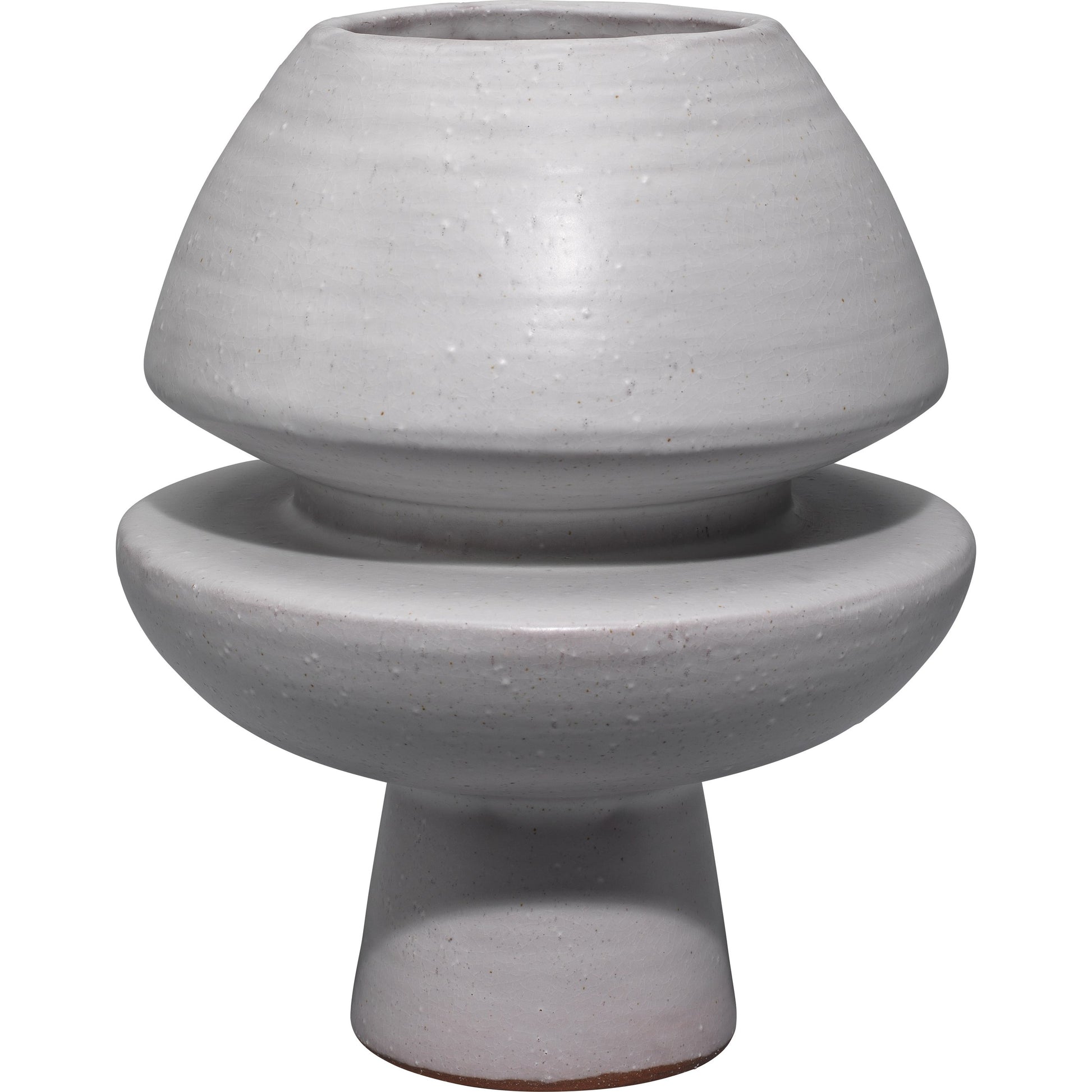 Foundation Decorative Vase by Jamie Young in cream. Made from ceramic in a modern style.