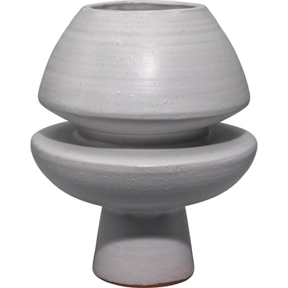Foundation Decorative Vase by Jamie Young in cream. Made from ceramic in a modern style.