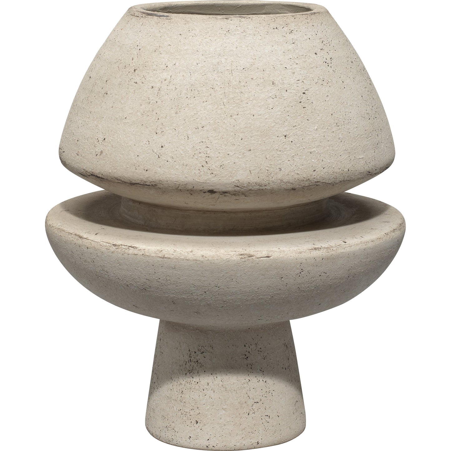 001 SI-1822190 | Primary Silo | Foundation Decorative Vase by Jamie Young in cream. Made from ceramic in a modern style.