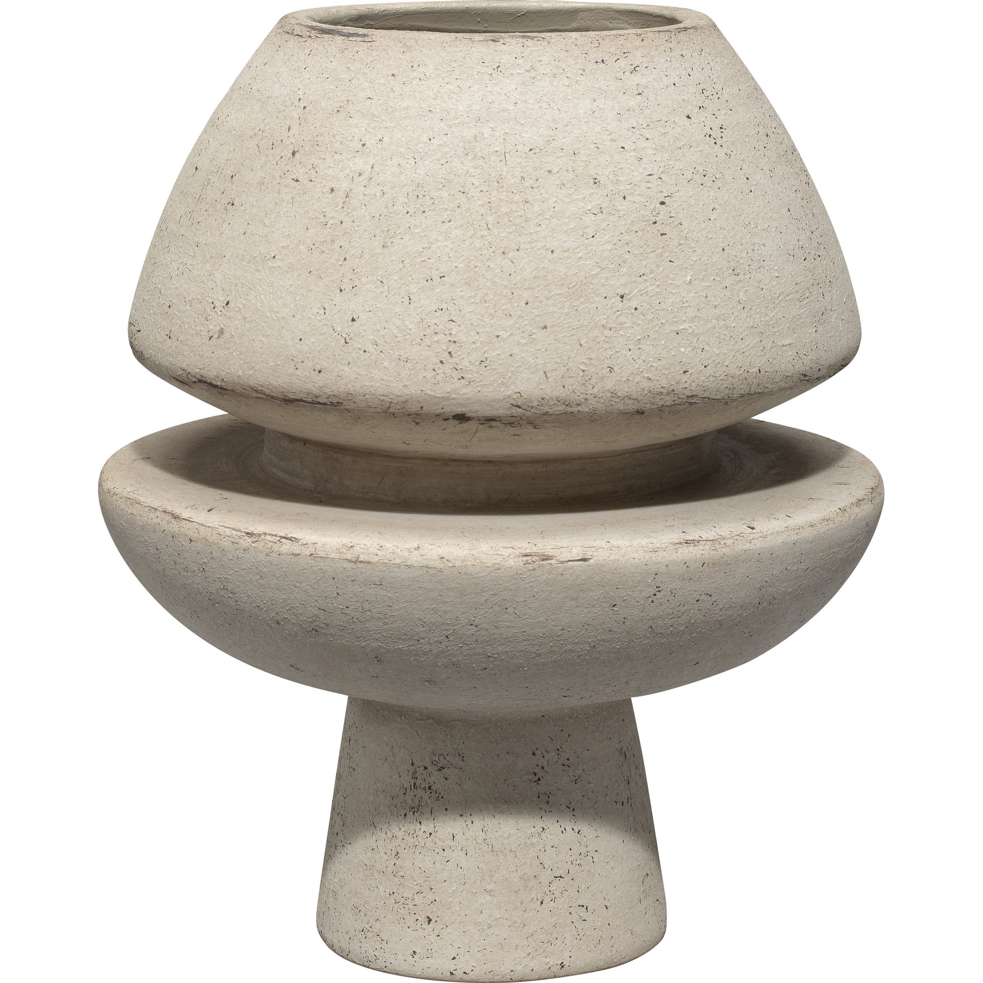 Foundation Decorative Vase by Jamie Young in cream. Made from ceramic in a modern style.