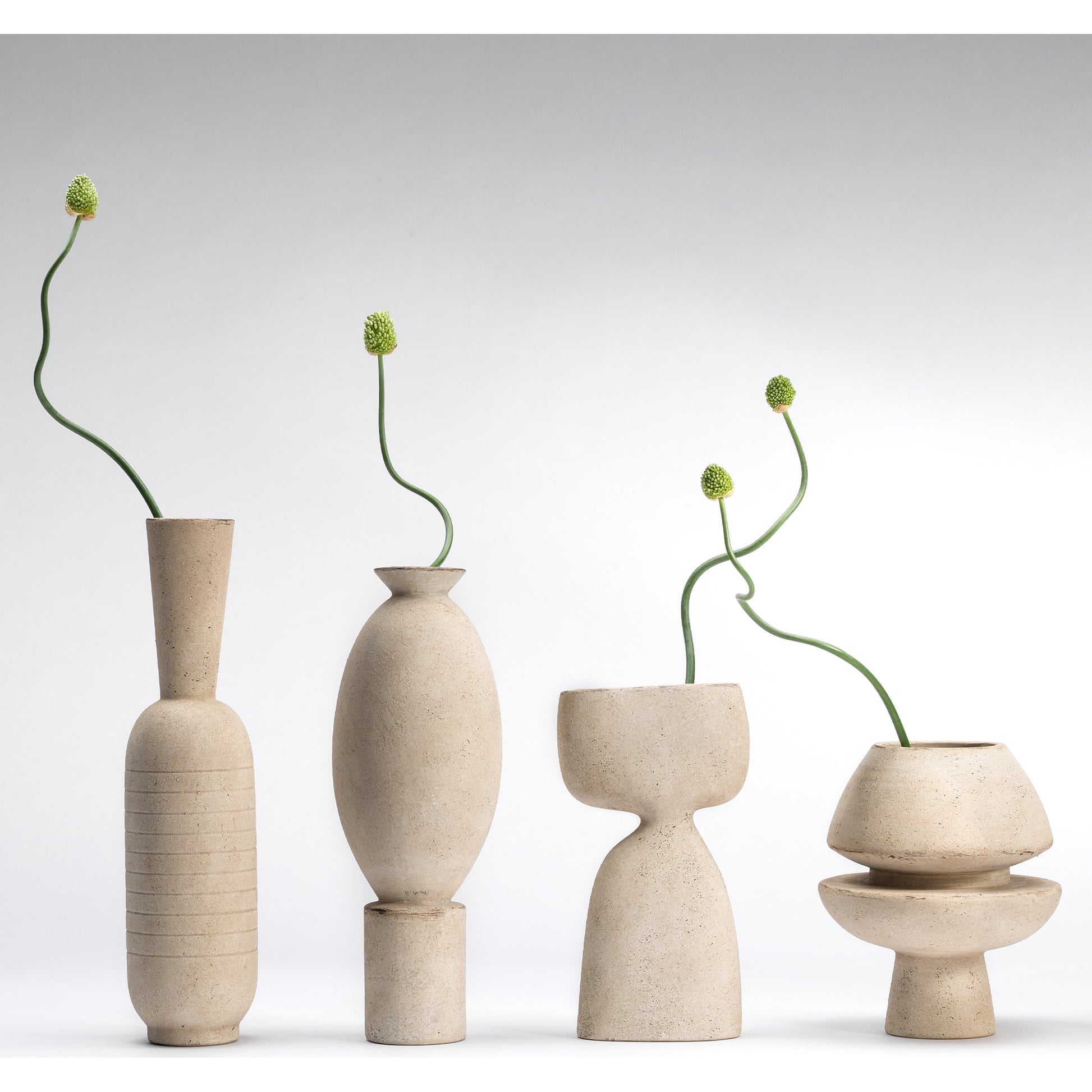 Foundation Decorative Vase by Jamie Young in cream. Made from ceramic in a modern style.