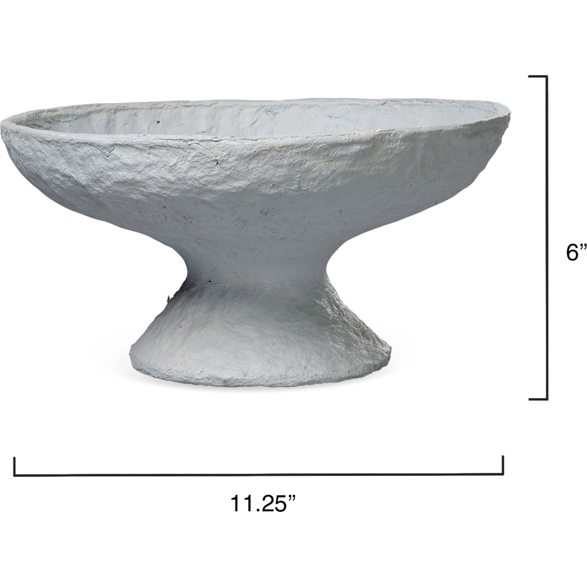 Garden Pedestal Bowl by Jamie Young in cream. Made from cotton mache in a modern style.