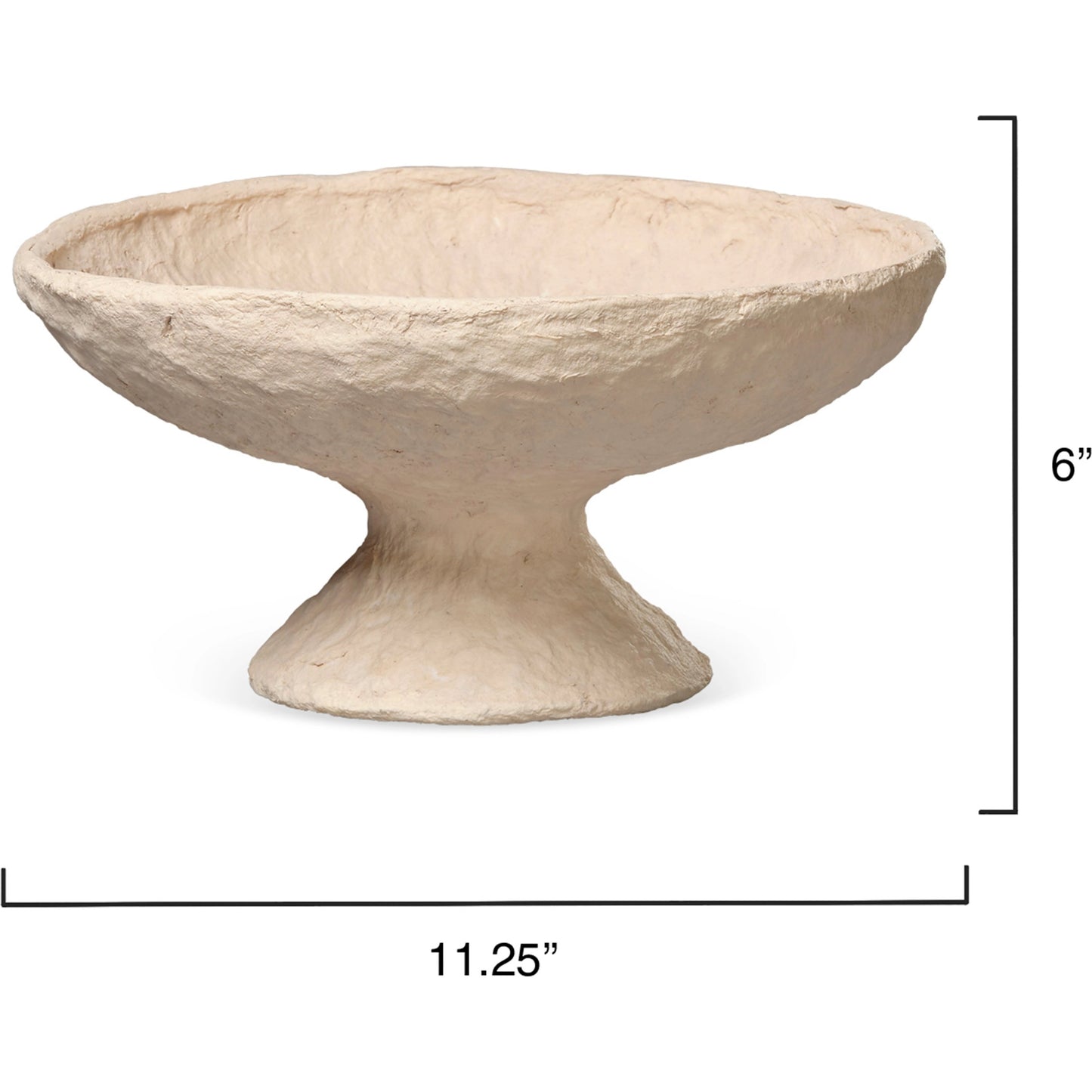 002 SI-2018891 | Additional Silo | Garden Pedestal Bowl by Jamie Young in cream. Made from cotton mache in a modern style.