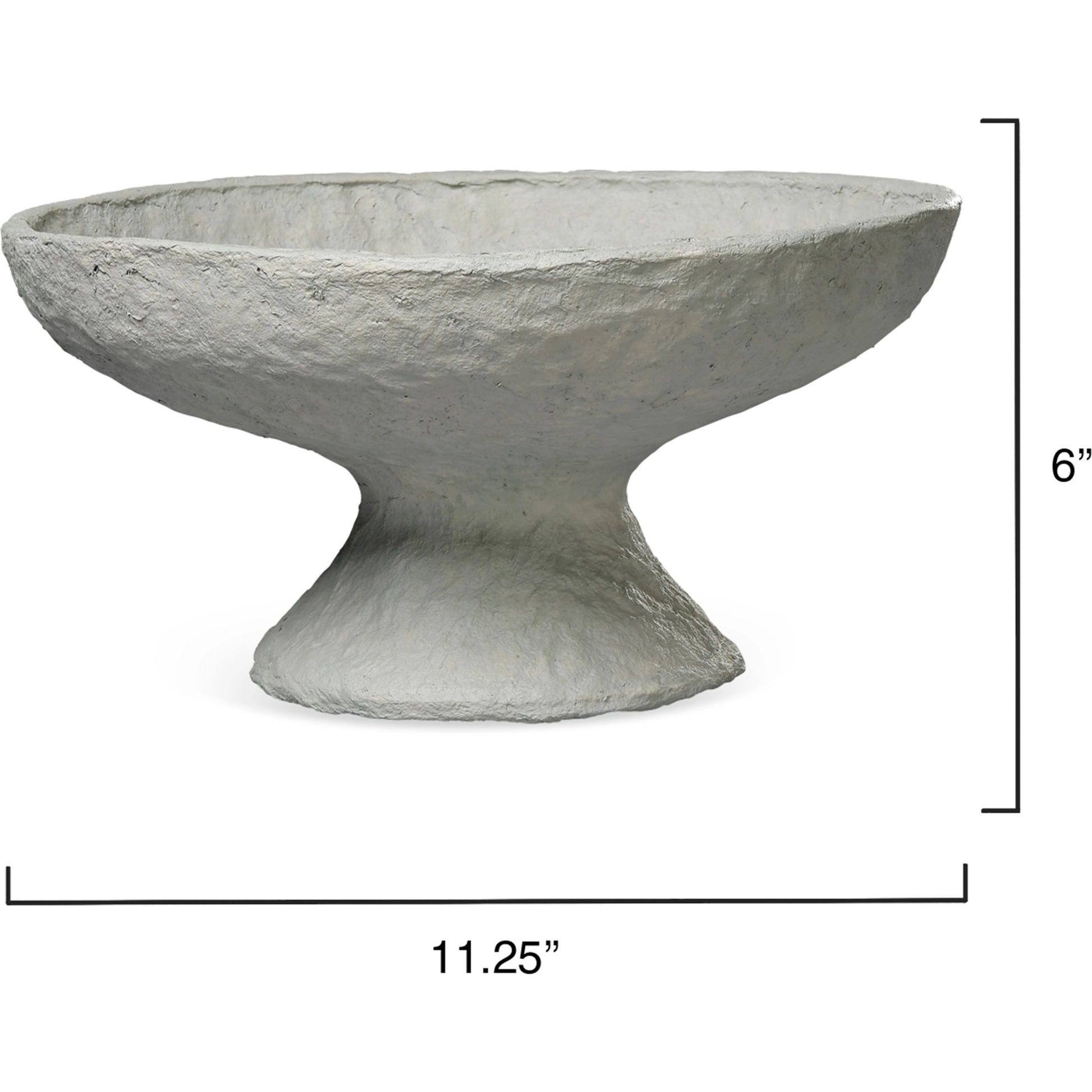 Garden Pedestal Bowl by Jamie Young in cream. Made from cotton mache in a modern style.