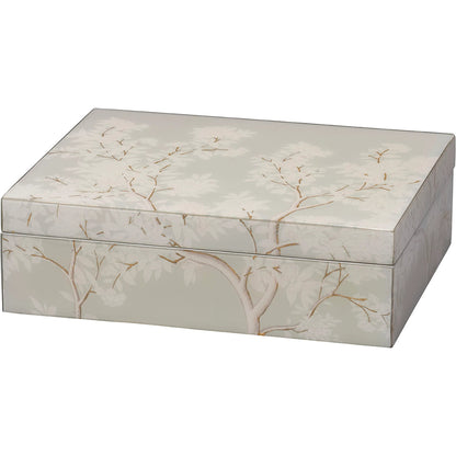 Garland Box by Jamie Young. Made from mdf, paper in a traditional style.