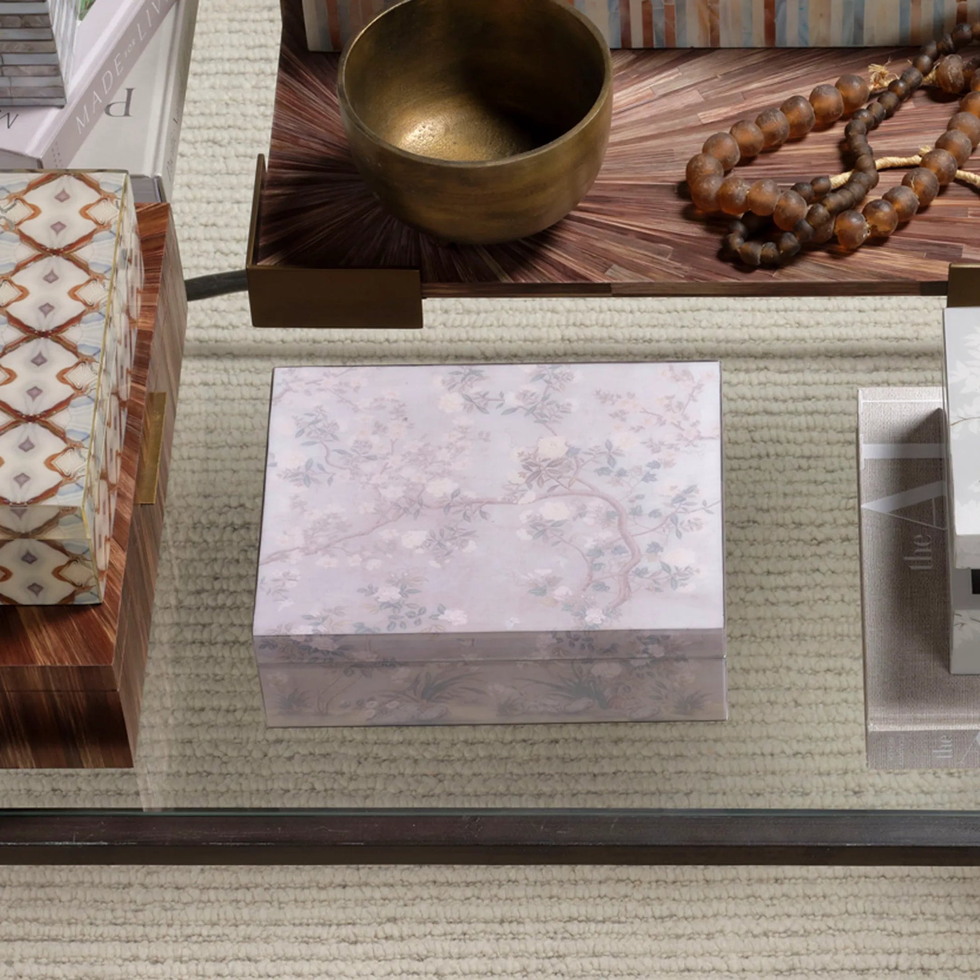 Garland Box by Jamie Young. Made from mdf, paper in a traditional style.