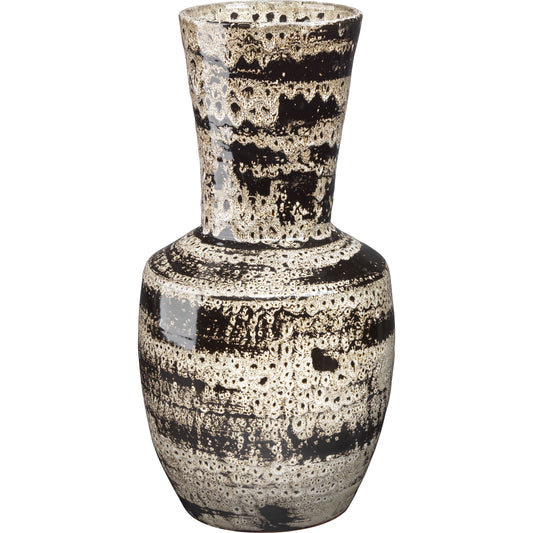 Jones Vase by Jamie Young in beige, black. Made from ceramic in a eclectic & global style.