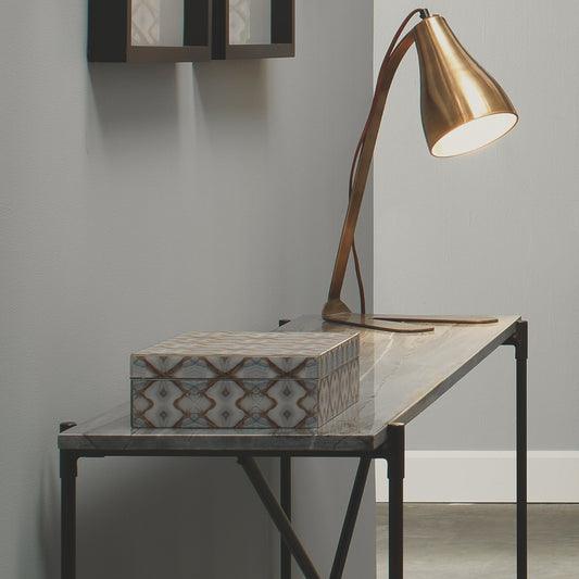 Kaleidoscope Box by Jamie Young in kaleidoscope box interior: light gray blue to match exterior. Made from mdf in a eclectic & global style.