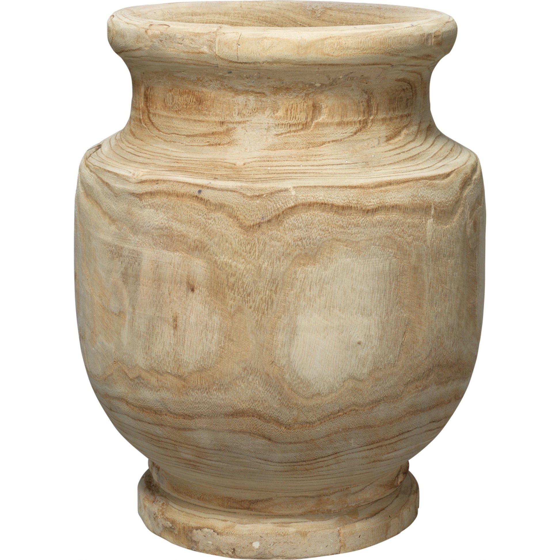 Laguna Wooden Vase by Jamie Young in natural wood. Made from wood in a transitional style.