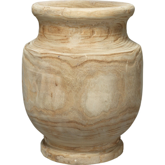 Laguna Wooden Vase by Jamie Young in natural wood. Made from wood in a transitional style.