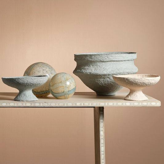 Landscape Bowl by Jamie Young. Made from cotton mache in a modern style.