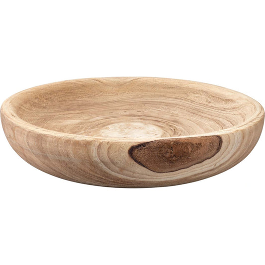 Laurel Wooden Bowl by Jamie Young in natural wood. Made from wood paulownia tree in a cottage & farmhouse style.