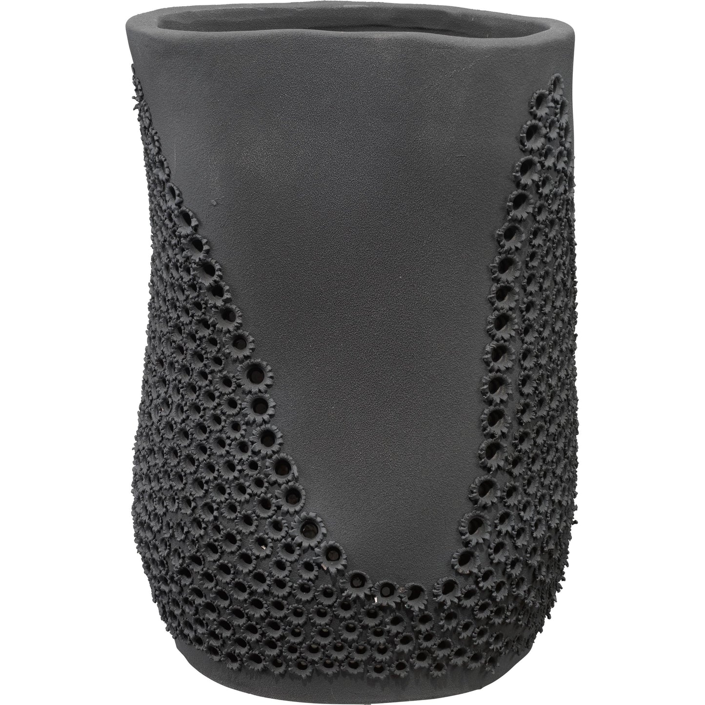 001 SI-1831457 | Primary Silo | Moonrise Vase by Jamie Young in matte black. Made from porcelain in a modern style.