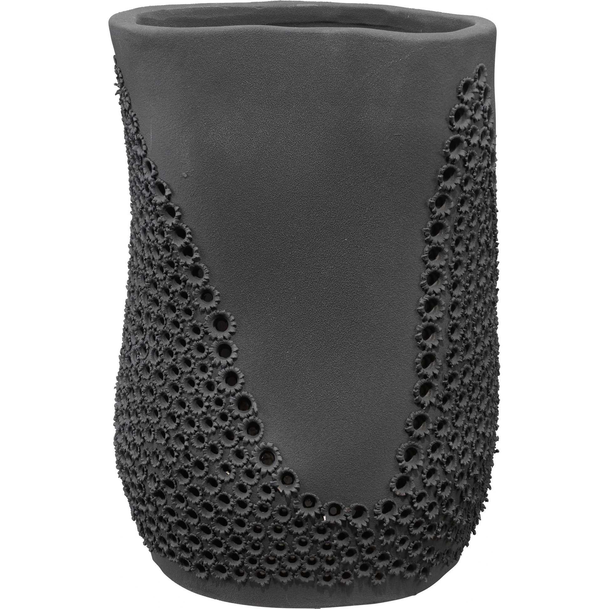 Moonrise Vase by Jamie Young in matte black. Made from porcelain in a modern style.