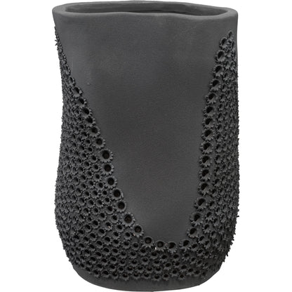 Moonrise Vase by Jamie Young in matte black. Made from porcelain in a modern style.