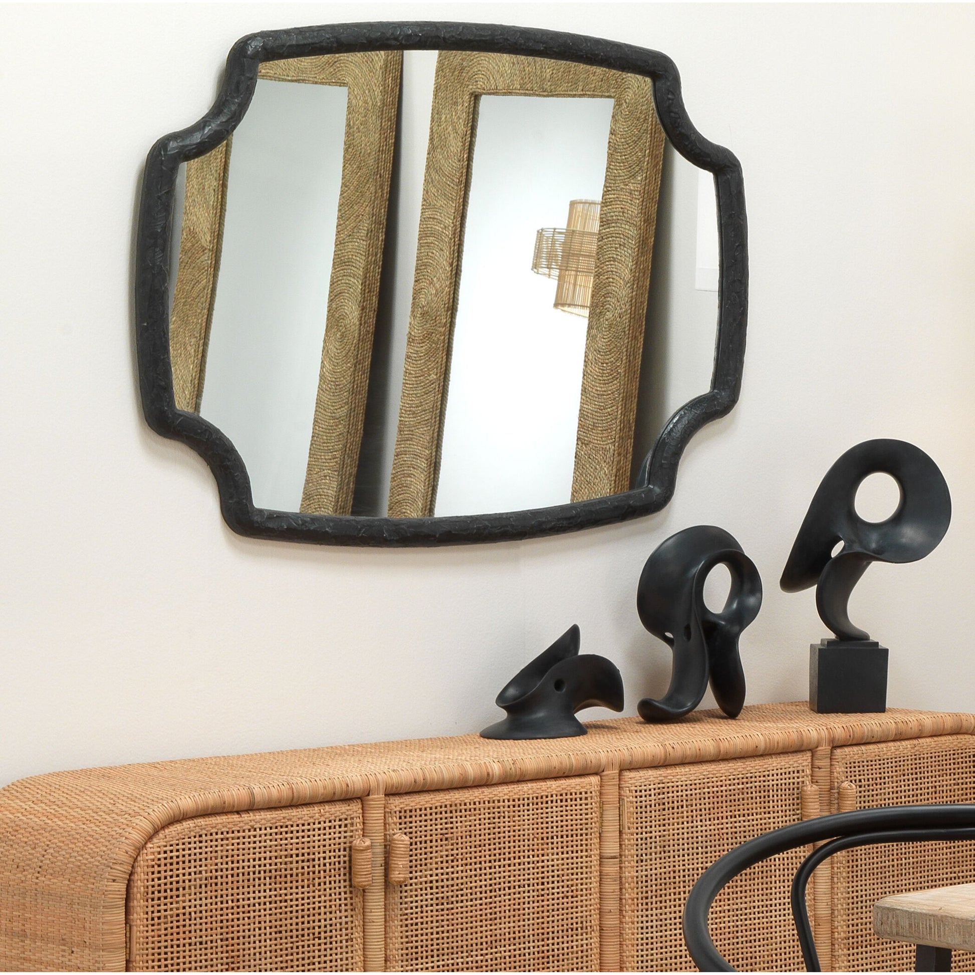 Obscure Object on Stand by Jamie Young in off white. Made from polyresin in a eclectic & global style.