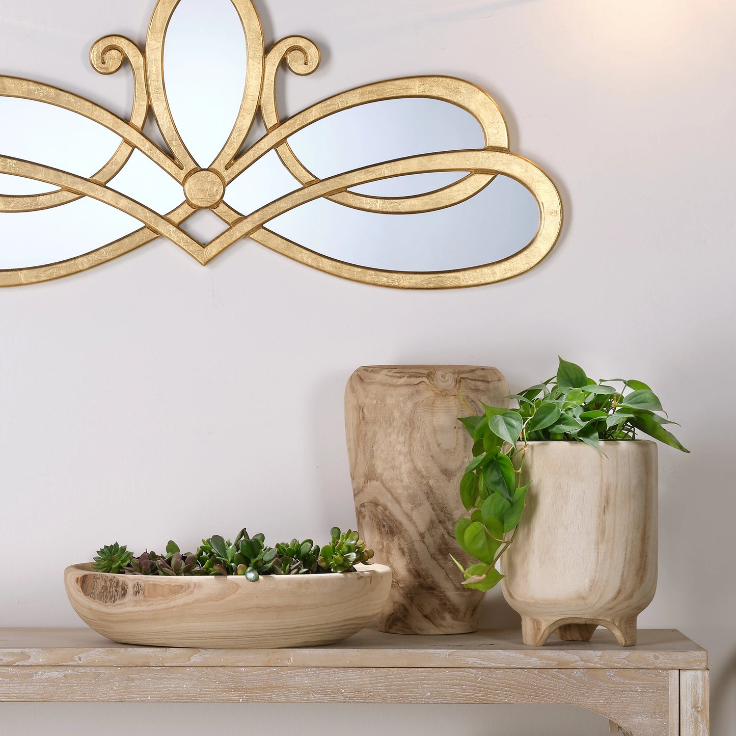 007 SR-819708 | Lifestyle | Ojai Wooden Vase by Jamie Young in natural wood. Made from wood paulownia tree in a eclectic & global style.