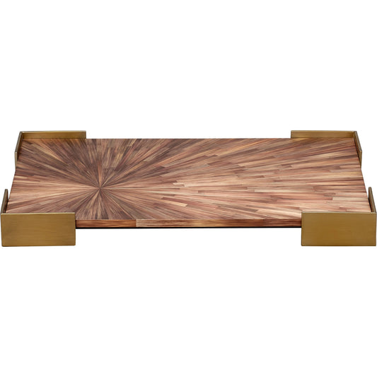 001 SI-2146436 | Primary Silo | Palm Marquetry Tray by Jamie Young. Made from straw, mdf, suede, metal: iron in a modern style.
