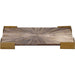 Palm Marquetry Tray by Jamie Young. Made from straw, mdf, suede, metal: iron in a modern style.