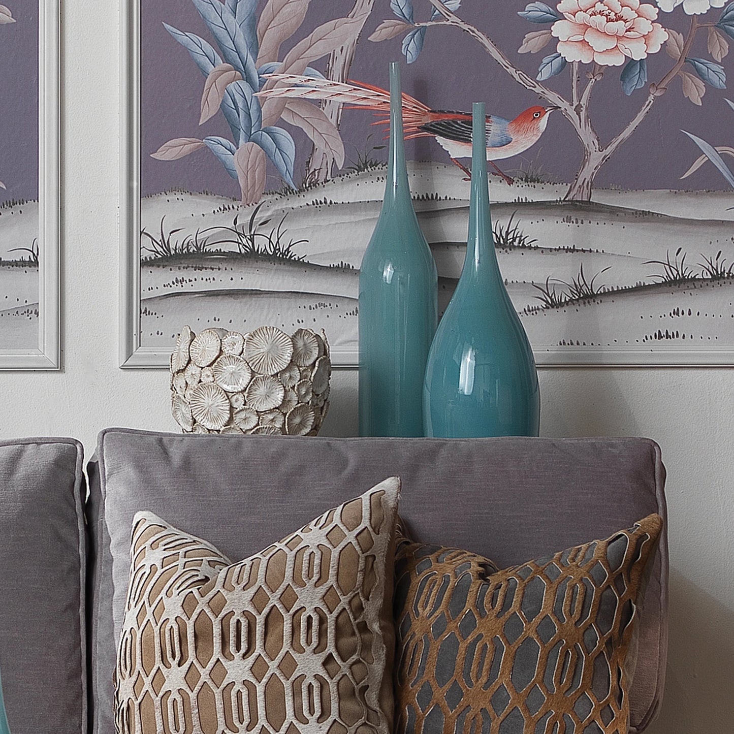 005 S-292160 | Lifestyle | Pixie Decorative Vases by Jamie Young in periwinkle blue glass. Made from glass in a coastal style.