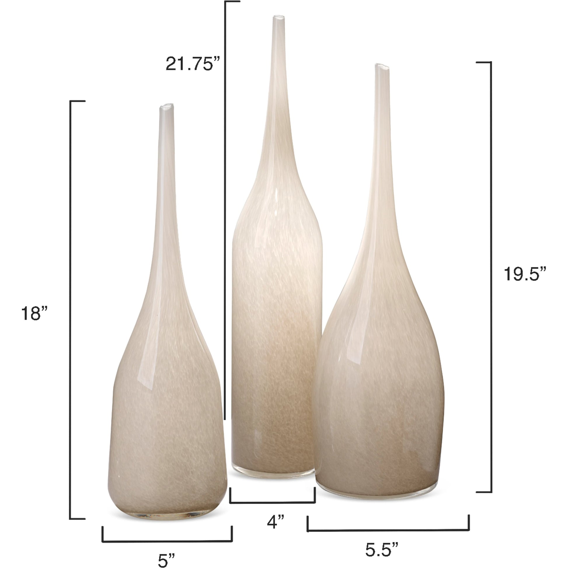 Pixie Vases by Jamie Young. Made from glass in a modern style.