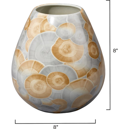 Pura Vase by Jamie Young in blue and printed blue, natural ceramic glaze. Made from ceramic in a eclectic & global style.
