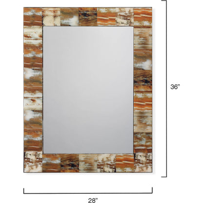 Rectangle Mirror by Jamie Young in natural faux horn. Made from faux horn in a eclectic & global style.