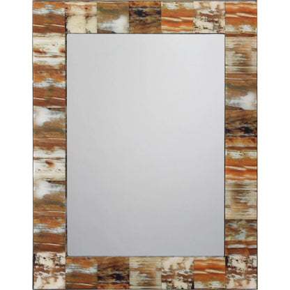 Rectangle Mirror by Jamie Young in natural faux horn. Made from faux horn in a eclectic & global style.