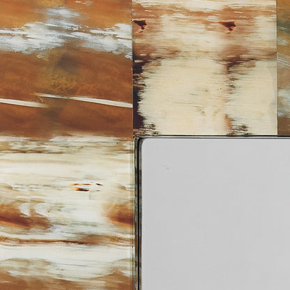Rectangle Mirror by Jamie Young in natural faux horn. Made from faux horn in a eclectic & global style.