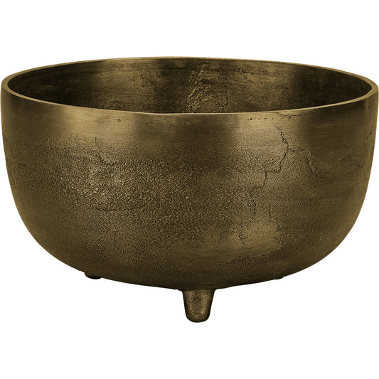 Relic Footed Bowl by Jamie Young in antique brass. Made from metal in a modern style.