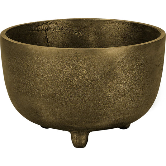 Relic Footed Bowl by Jamie Young in antique brass. Made from metal in a modern style.