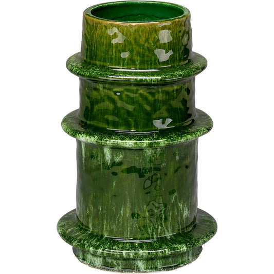 Saturn Vessel by Jamie Young in green. Made from ceramic in a unique style.