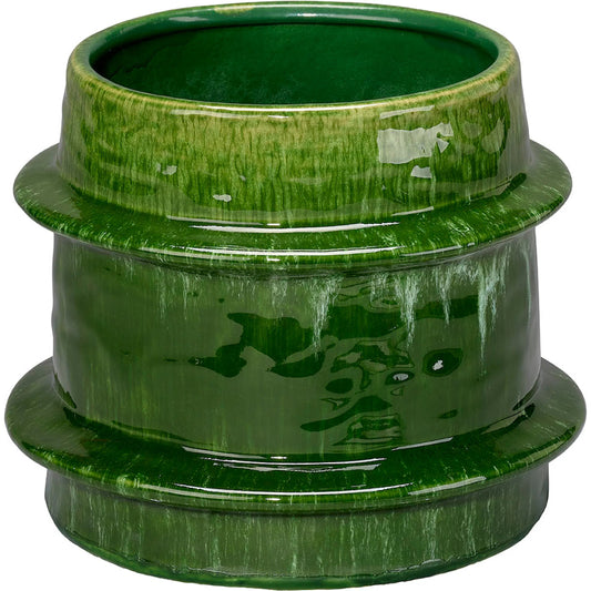 Saturn Vessel by Jamie Young in green. Made from ceramic in a unique style.