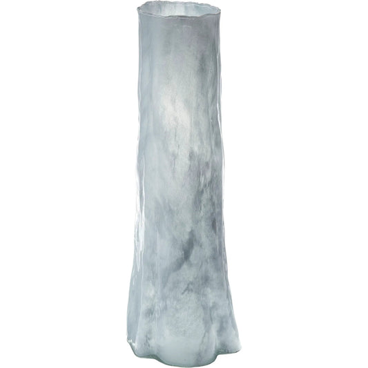 Sequoia Vase by The Livingston Collection in blue and pale blue glass. Made from glass in a unique style.