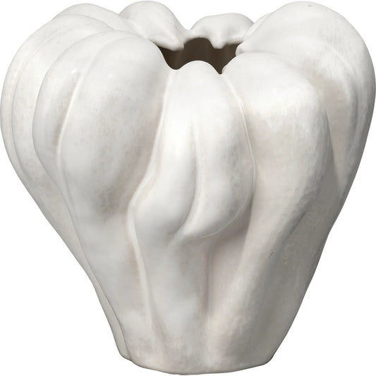 Tulip Vase by Jamie Young in off white. Made from ceramic in a modern style.