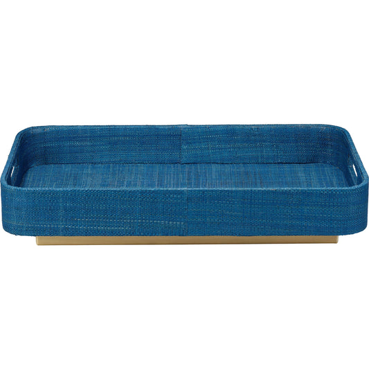 Utopia Footed Tray by Jamie Young. Made from raffia in a cottage & farmhouse style.