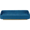 Indigo Raffia, Antique Brass