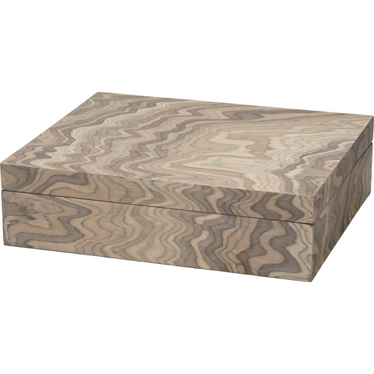 001 SI-2537748 | Primary Silo | Valley Decorative Box by Jamie Young in grey and sand grey. Made from wood in a unique style.