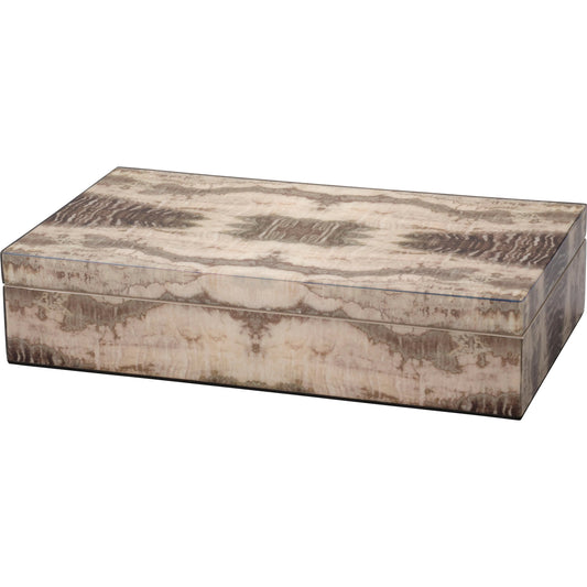 001 SI-2537749 | Primary Silo | Venom Decorative Box by Jamie Young in grey and grey laquer. Made from unique in a unique style.