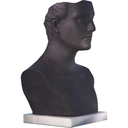 Head Sculpture by Global Views. Made from iron, white marble in a eclectic & global style.