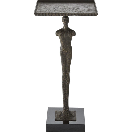 Modern Man Table by Global Views in bronze. Made from iron, granite in a eclectic & global style.