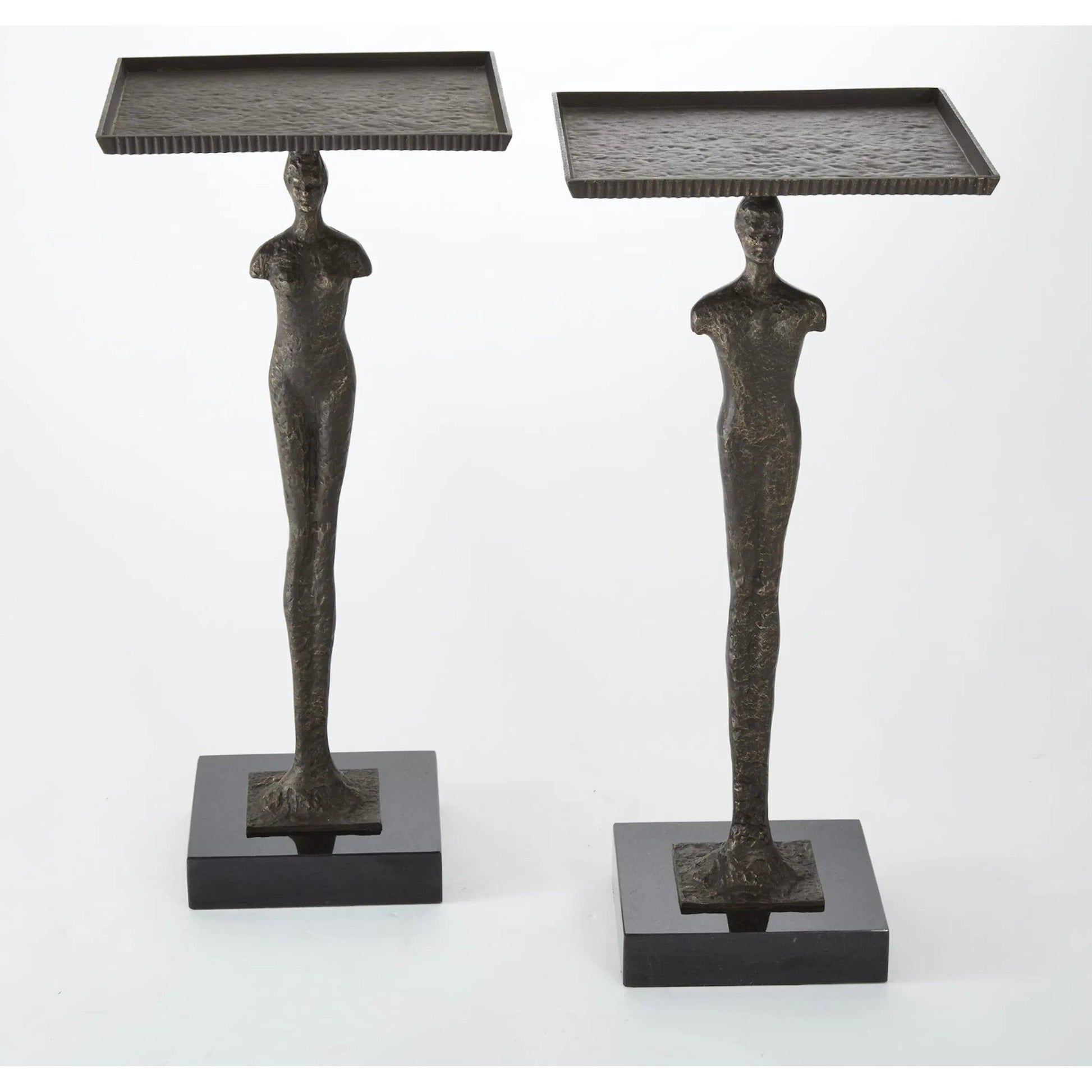 Modern Woman Table by Global Views in bronze. Made from iron, granite in a eclectic & global style.