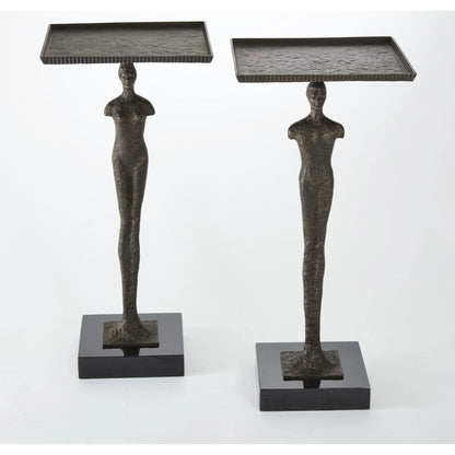 Modern Woman Table by Global Views in bronze. Made from iron, granite in a eclectic & global style.