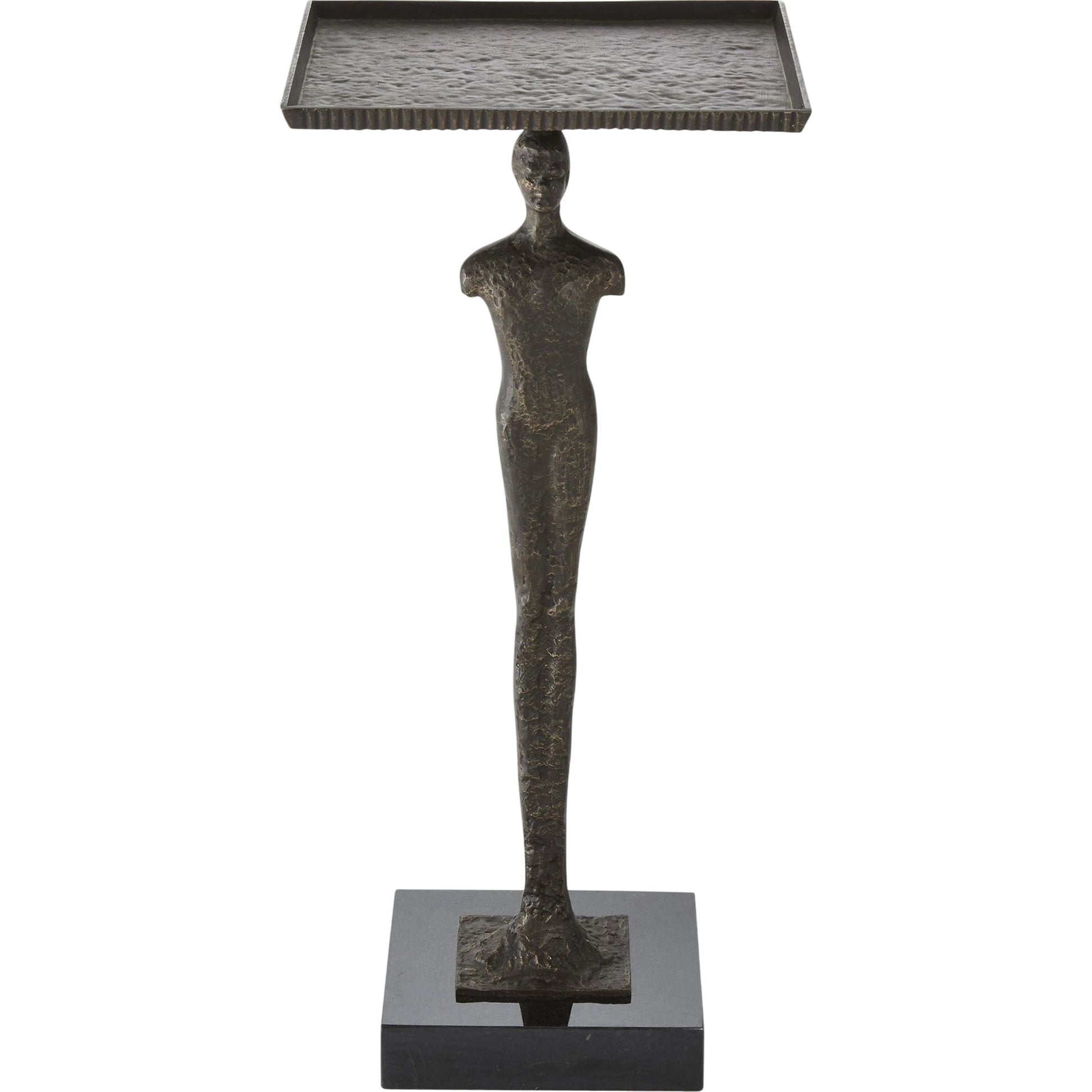 Modern Woman Table by Global Views in bronze. Made from iron, granite in a eclectic & global style.